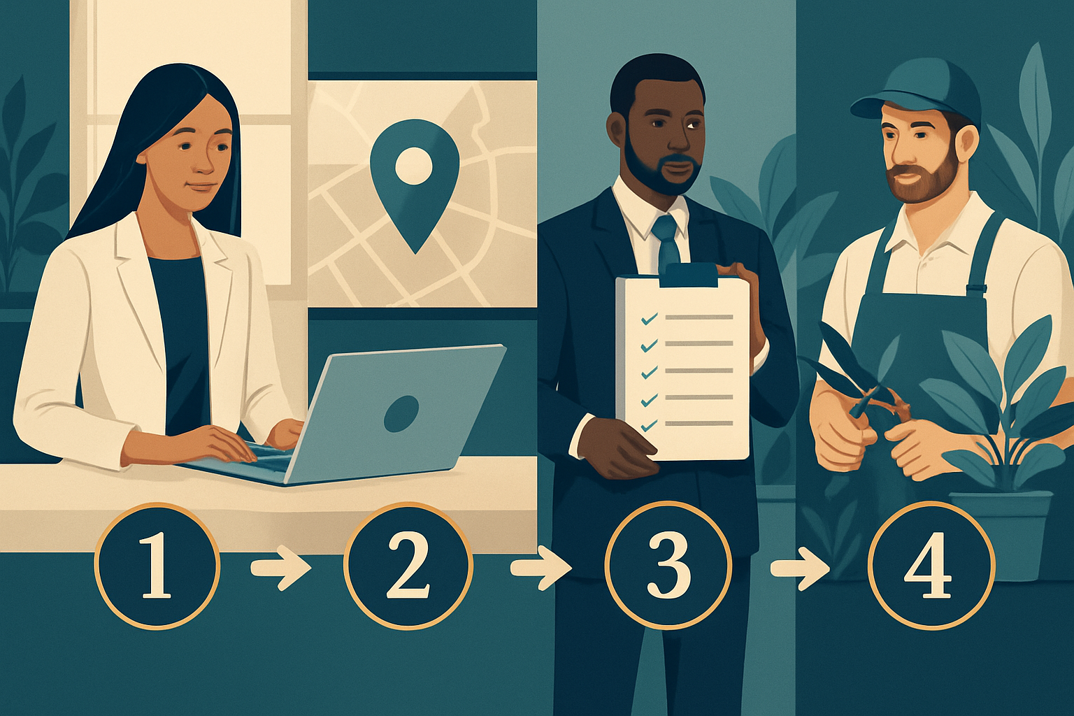 Khu vực phục vụ trên Google Business Profile cho ngành làm vườn: Cách thiết lập đúng - process_vi