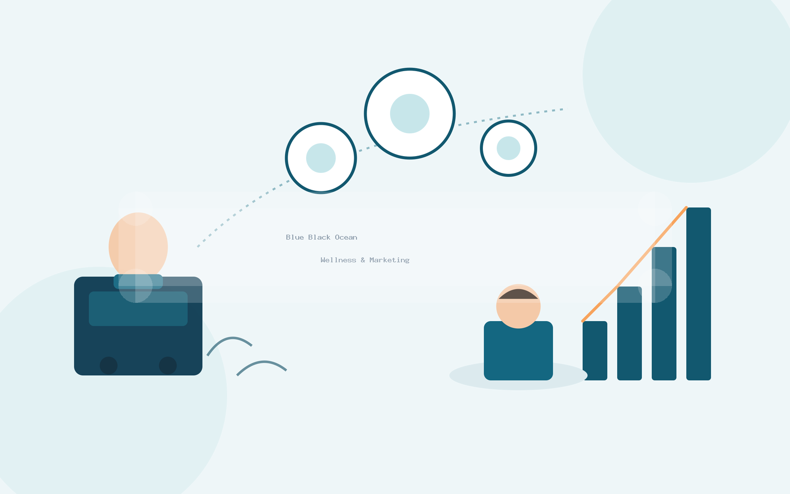 Abstract illustration of inflated profile view bubbles and a rising chart disconnected from a salon chair, symbolizing vanity metrics that look good but don't reflect real bookings.
